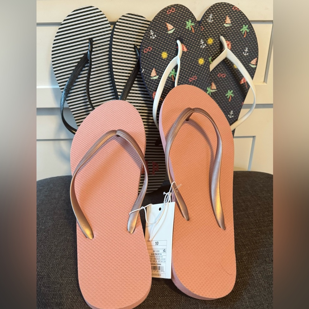 3 Pairs of Brand New Flip Flops
